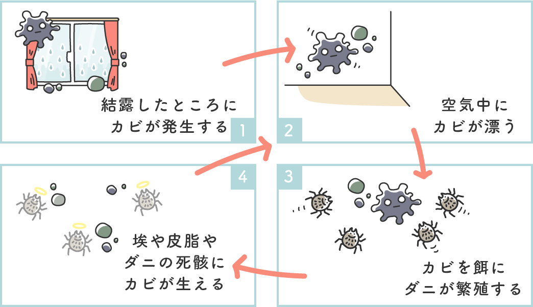 「カビ」と部屋の空気について
